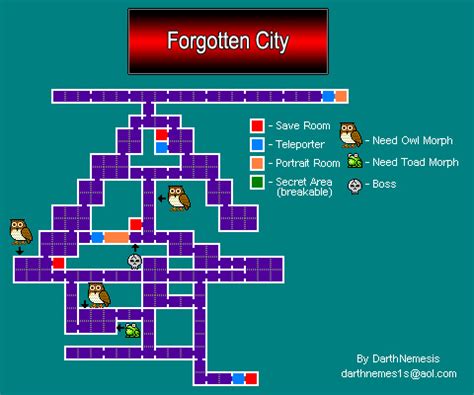 castlevania portrait of ruin forgotten city map